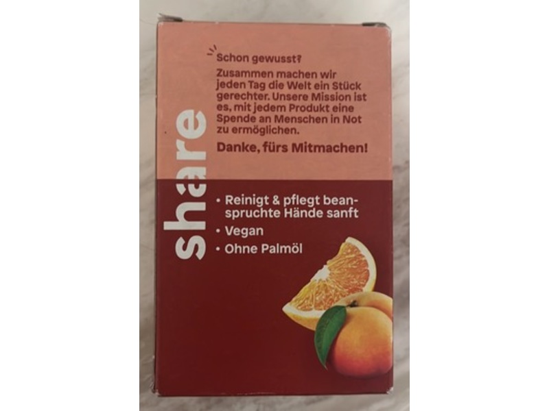 Share Bar Soap, Peach & Orange, 100 g