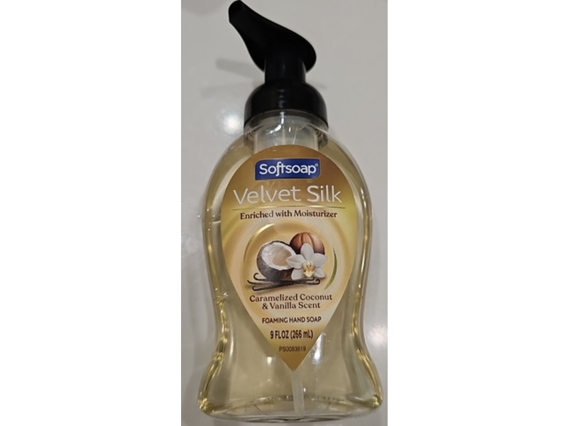 Softsoap Velvet Silk Foaming Hand Soap, Caramelized Coconut & Vanilla Scent, 9 floz/266 mL