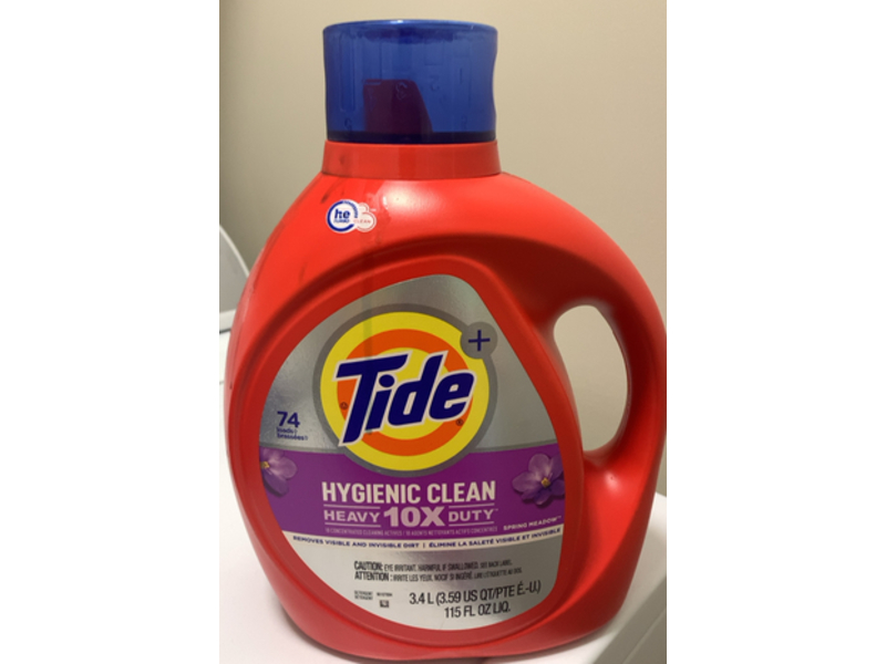 Tide Hygienic Clean Heavy 10X Duty, Spring Meadow, 74 Load, 115 fl oz/3.4 L