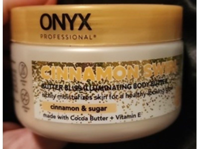Onyx Butter Bliss Illuminating Body Butter, Cinnamon Swirl & Sugar, 7.76 oz/220 g