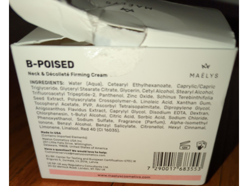 Maelys B-Polished Neck & Decollete Firming Cream, 1.7 fl oz/50 mL