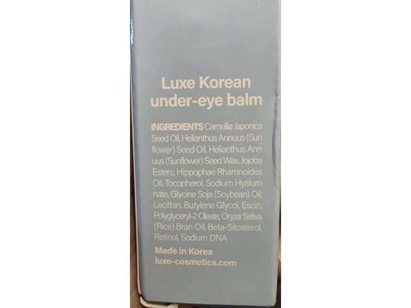 Luxe Korean Under-Eye Balm, PDRN Extract, 9g