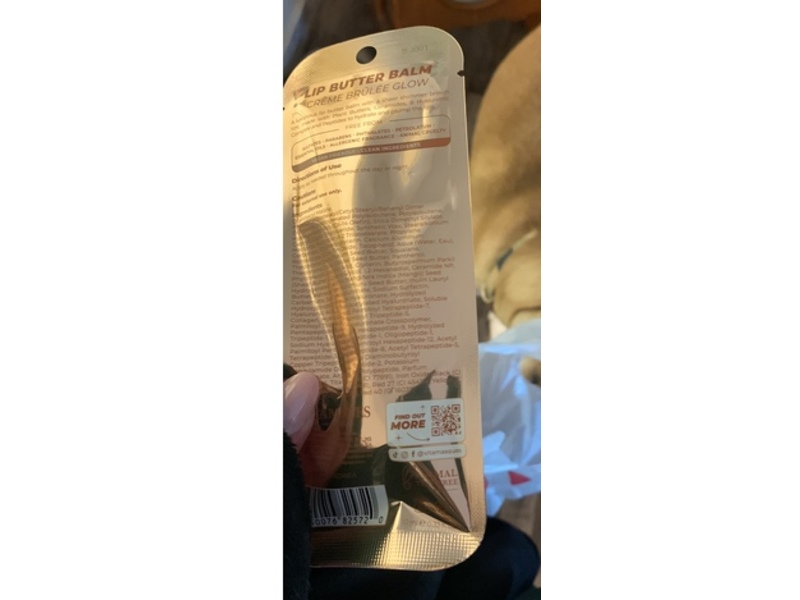 Vitamasques Lip Butter Balm, Brulee Shimmer, 0.33 fl oz/10 mL