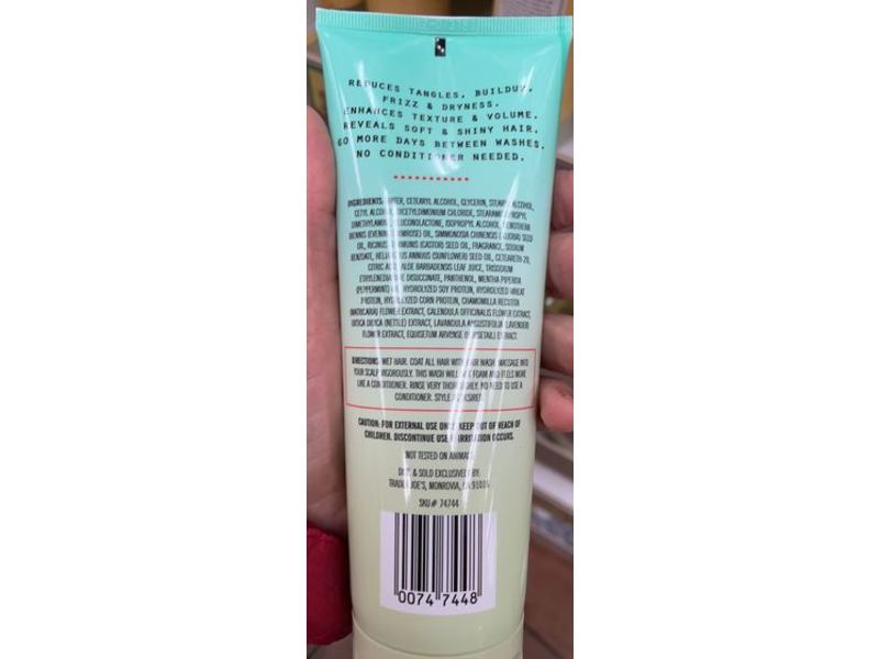 Trader Joe's Hair Wash, Cleansing + Conditioning, 8 fl oz/236 mL