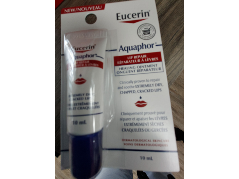 Eucerin Aquaphor Lip Repair Healing Ointment, 10 mL