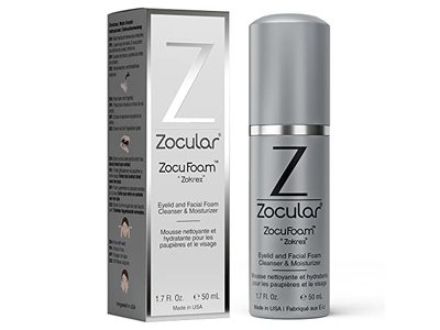 Zocular ZocuFoam Eyelid & Facial Foaming Cleanser+ Moisturizer, 1.7 fl oz/50 mL