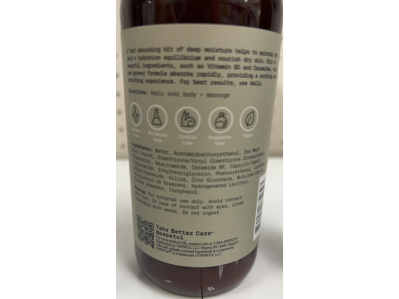 Papatui Body Lotion, Vitamin B3 + Ceramides, 11.5 fl oz/340 mL