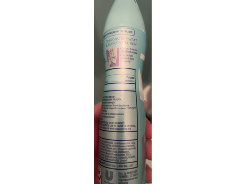 Degree Ultra Clear Antiperspirant Deodorant Spray, Black + White, 3.8 oz/107 g, Pack Of 3