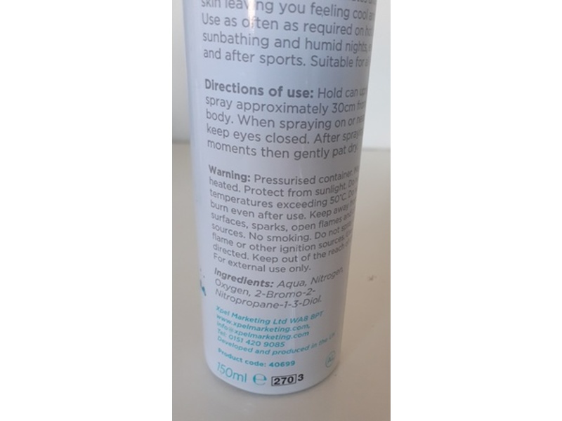 Xpel Body Care Instant Cooling Mist, 150 mL, Pack Of 6