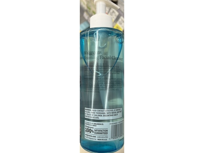 Walgreens Foaming Facial Cleanser, 13.5 fl oz/400 mL