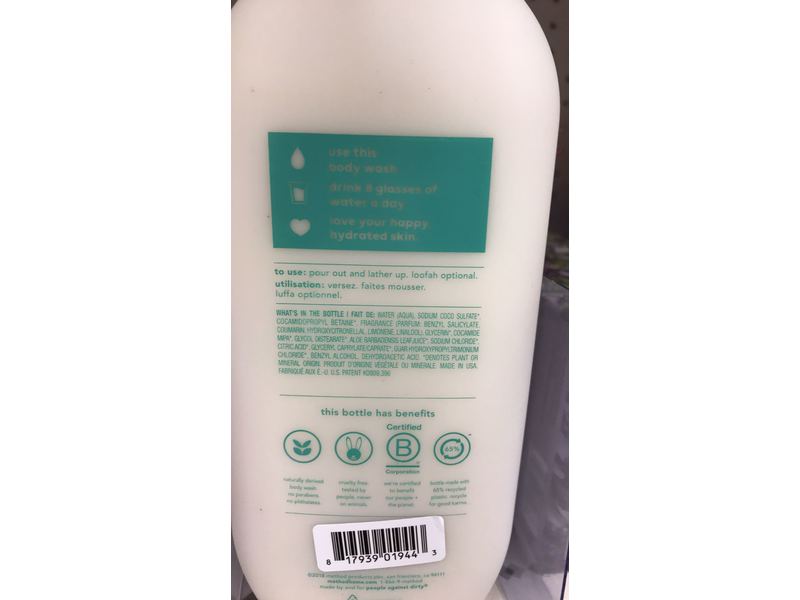 Method Body Stay Hydrated Body Wash, 18 fl oz/532 mL