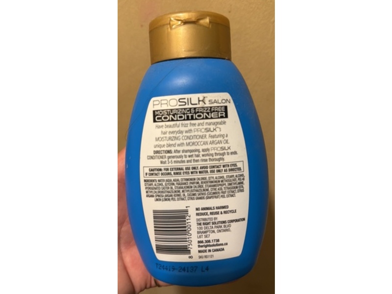 Pro Silk Salon Moisturizing & Frizz-Free Conditioner, Argan Oil, 14 fl oz/414 mL