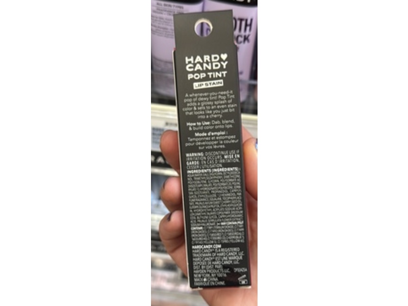 Hard Candy Pop Tint Lip Stain, Cherry Splash, 0.17 fl oz/5 mL