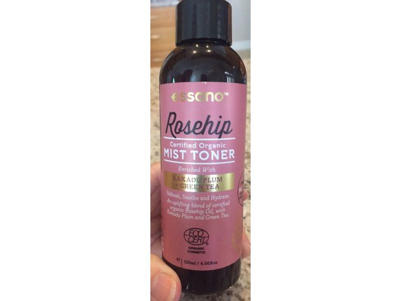 Essano Rosehip Certisied Organic Mist Toner, 4.06 fl oz/120mL