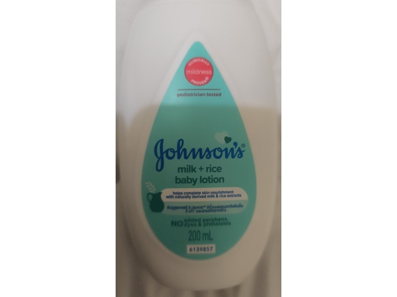 Johnsons Baby Lotion, Milk + Rice, 200 mL
