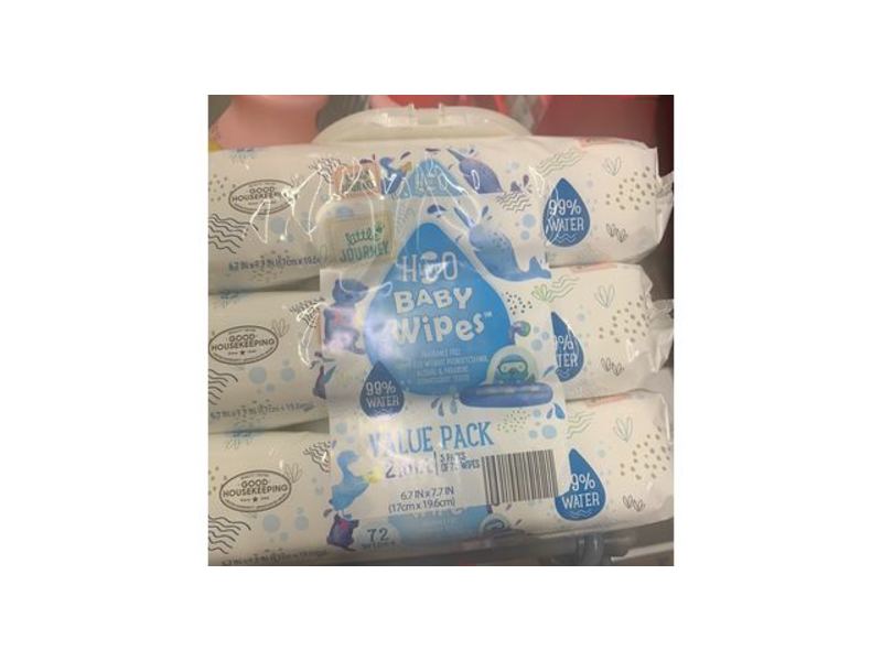 Little Journey H2O Baby Wipes, 72 Ct