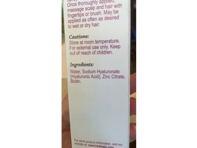Hyalogic HA Biotin Hair & Scalp Spray, 4 fl oz/118 mL