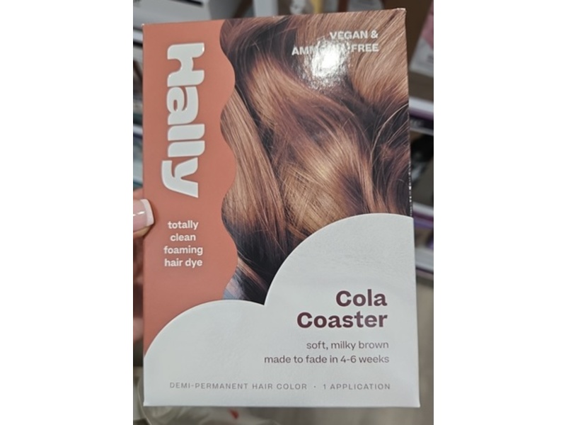 Hally Totally Clean Foaming Demi-Permanent Hair Color Kit, Cola Coaster, 1 Application