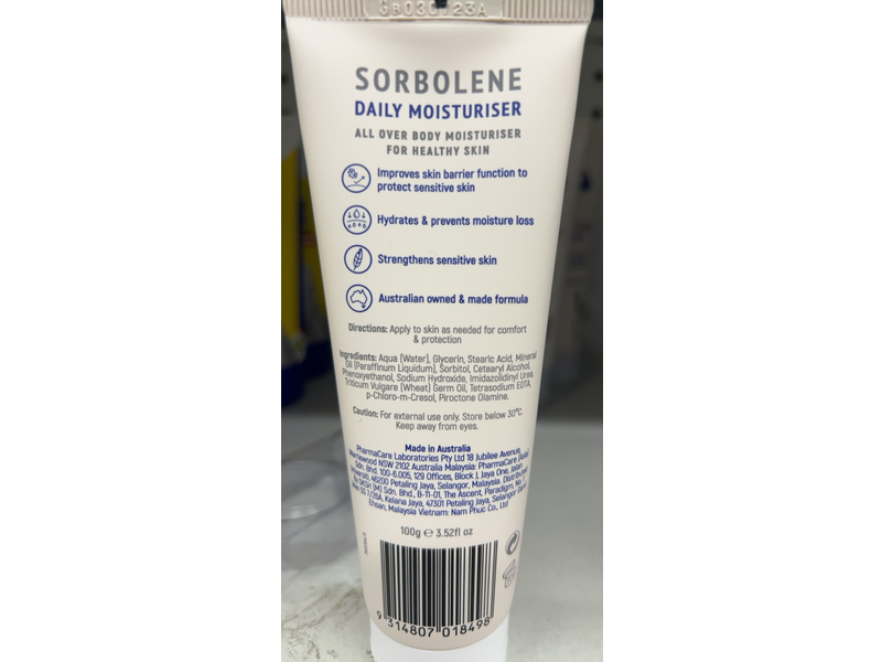 Redwin Sorbolene Moisturiser Cream, Wheatgerm, 3.52 fl oz/100g