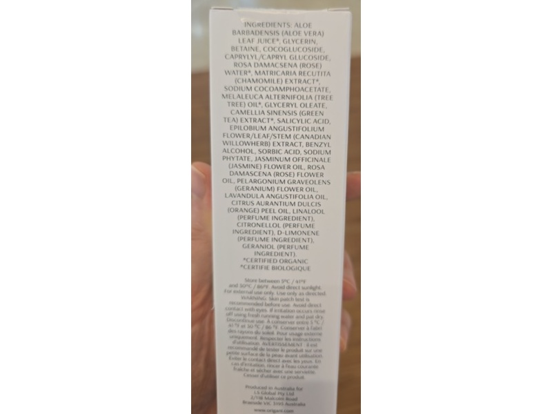 Origani Clear & Calm Toning Cleanser, 5. 07 fl oz/150 mL