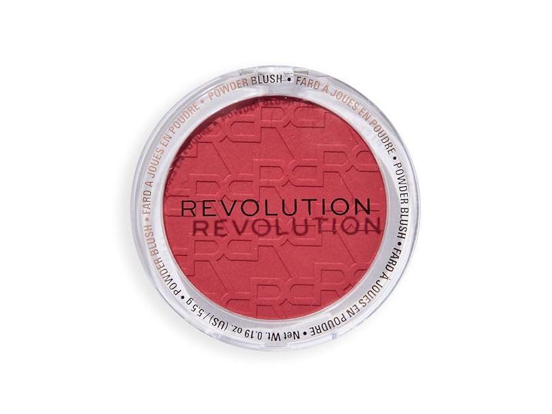 Revolution Beauty London Powder Blush, Rose Kiss, 0.19 oz/5.5 g