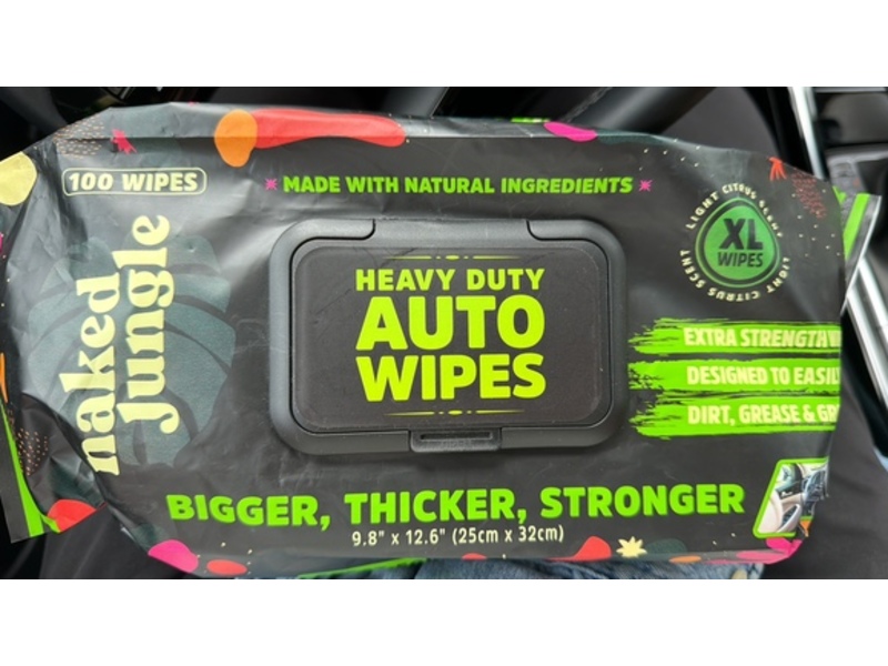 Naked Jungle Heavy Duty Auto Wipes, 100 Wipes