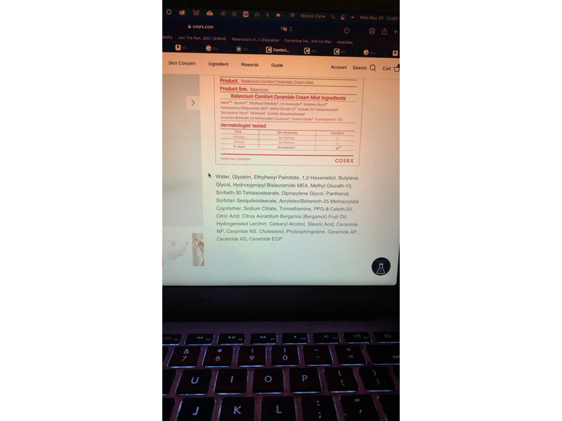 Cosrx Comfort Ceramide Cream Mist, Ceramide - 6, 4.05 fl oz/120 mL