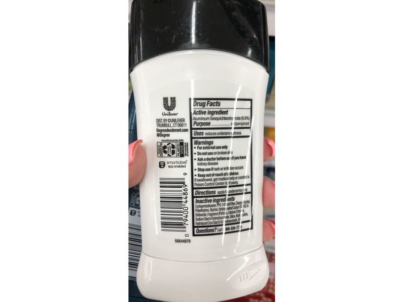 Degree Ultraclear Antiperspirant Deodorant, Driftwood, 2.7 oz/76 g