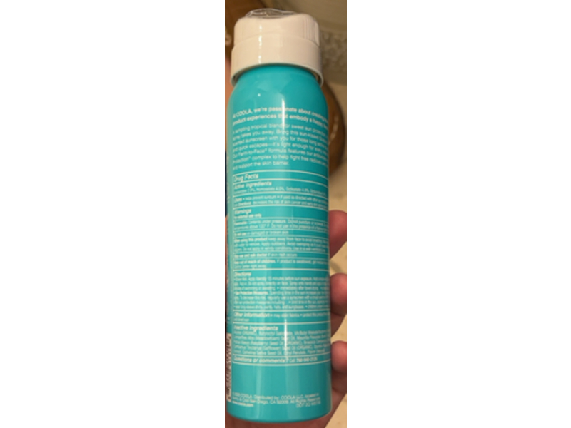 Coola Classic Sunscreen Spray, Guava Mango, SPF 50, 2 fl oz/60 mL