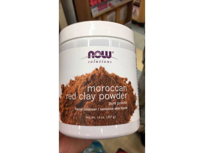 Now Solutions Moroccan Red Clay Powder Facial Cleanser, 14 oz (397 g)