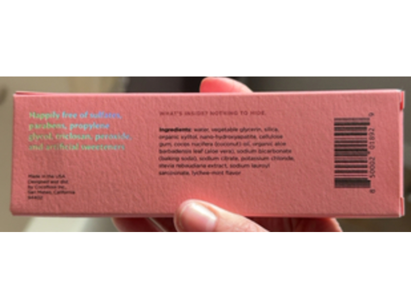 Cocofloss Cocoshine Whitening Toothpaste, Lychee Breeze, 3.4 oz/96.4 g