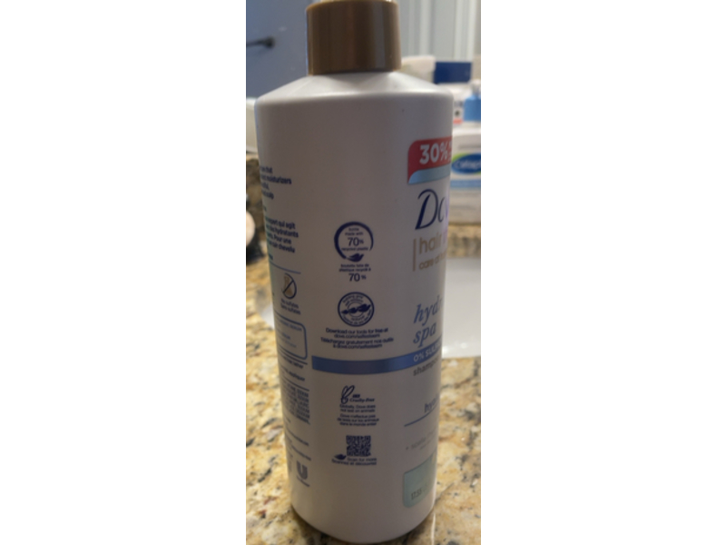 Dove Hair Therapy Hydration Spa Shampoo, 17.55 fl oz/519 mL