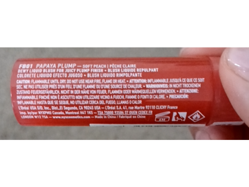 Nyx Professional Makeup Fat Cheeks Juicy Blush, Papaya Plump, 0.27 fl oz/8 mL