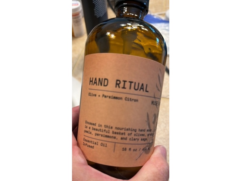 Muse Apothecary Hand Ritual, Olive + Persimmon Citron, 16 fl oz/474 mL