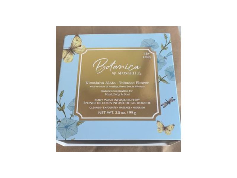 Spongelle Botanica Body Buffer, Nicotiana Alata & Tobacco Flower, 3.5 oz/99 g
