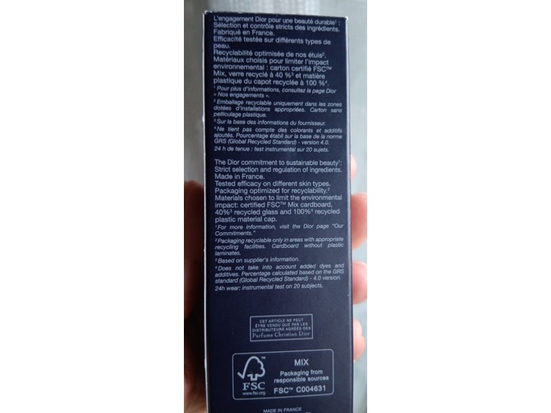 Dior Forever Skin Glow Foundation, SPF 20 PA+++, 2W Warm , 1 fl oz/30 mL