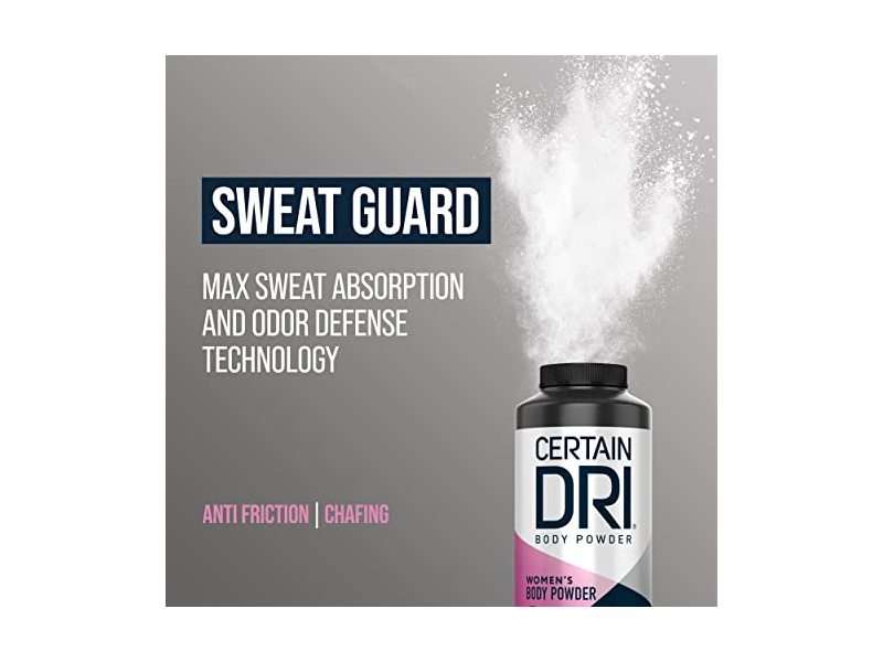 Certain Dri Women Body Powder, Calamine Scent, 8 oz/226 g
