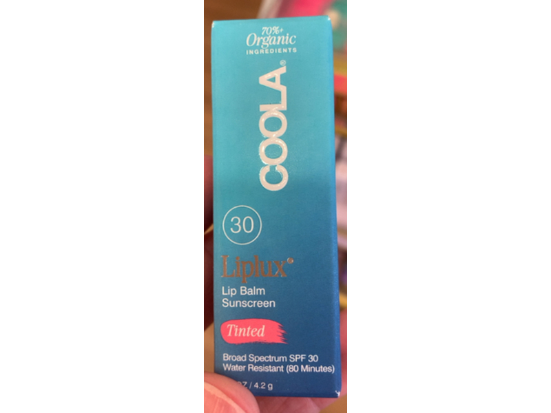 Coola Liplux Lip Balm Sunscreen, SPF 30, Tinted, 0.15 oz/4.2 g.