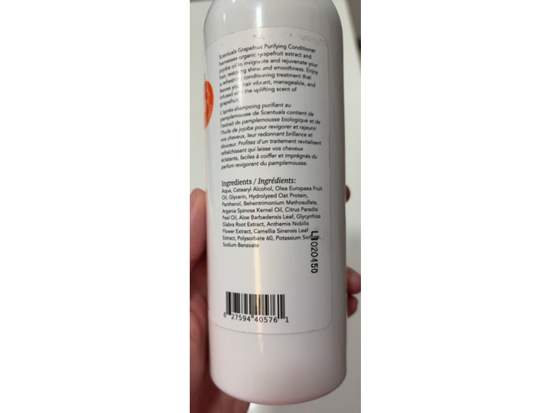 Scentuals Purifying Conditioner, Grapefruit, 16.9 fl oz/500 mL