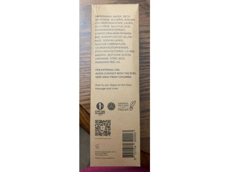 Yepoda The Bubble Double Cleansing Foam, Salicylic Acid + Pomegranate, 4.05 fl oz/120 mL