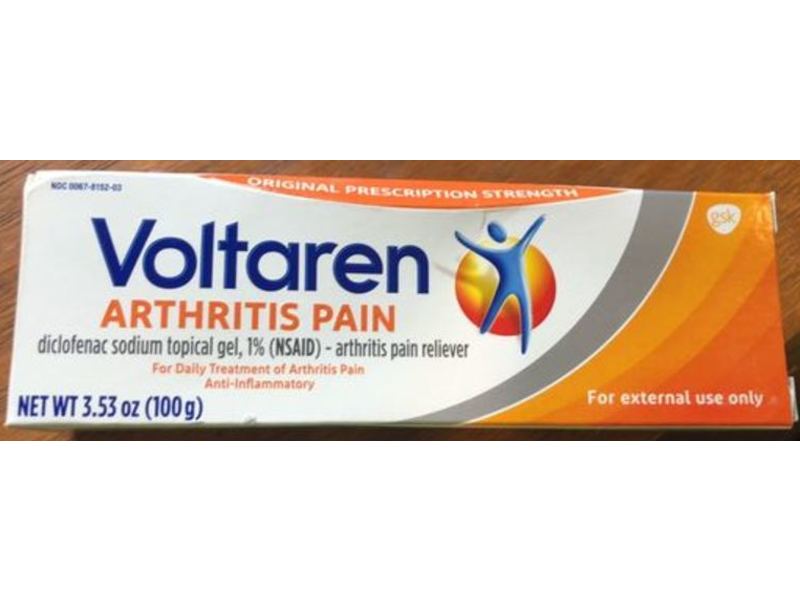 Voltaren Arthritis Pain Diclofenac Sodium Topical Gel 1%, 3.53 oz/100 g
