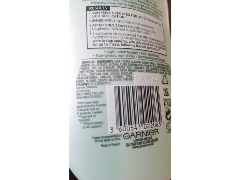 Garnier Intensive Body Lotion, Aloe Vera, 400 mL