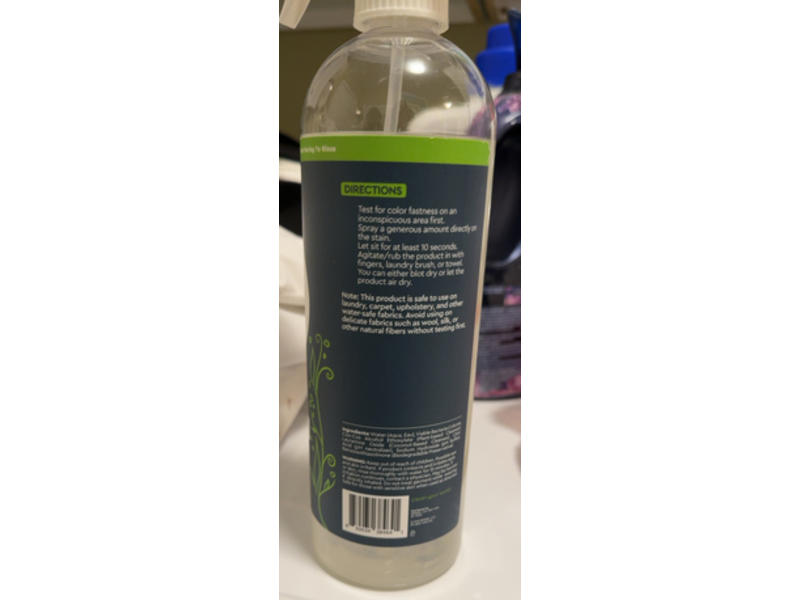 Puracy Instant Spot Stain Remover, Free & Clear, 25 fl oz/739 mL