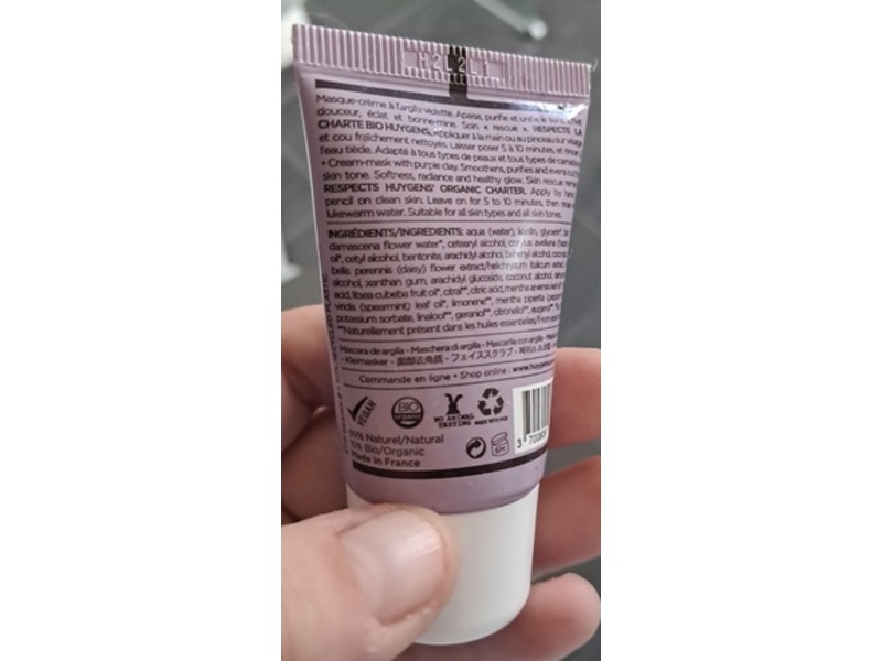 Huygens Brightening Purifying Purple Clay Mask, 1.7 fl oz/20 mL