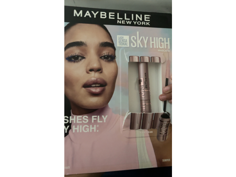 Maybelline New York Lash Sensational Sky High Mascara, Blackest Black, 0.24 fl oz/7.2 mL
