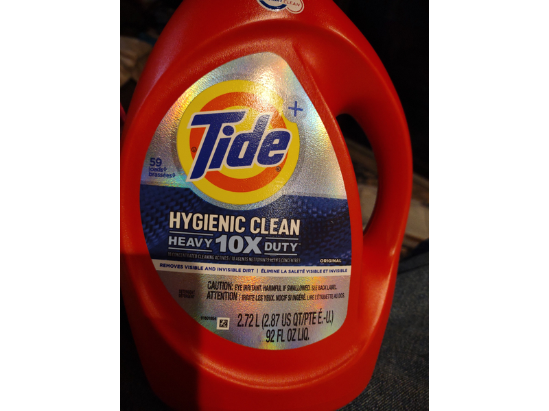 Tide Plus Hygienic Clean Heavy Duty 10X Detergent, Original Scent, 59 Loads, 92 fl oz/2.72 L