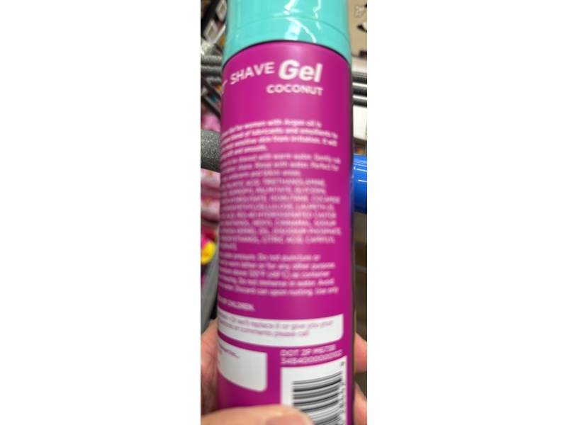 Equate Argan Oil Shave Gel, Coconut, 7 oz/198 g