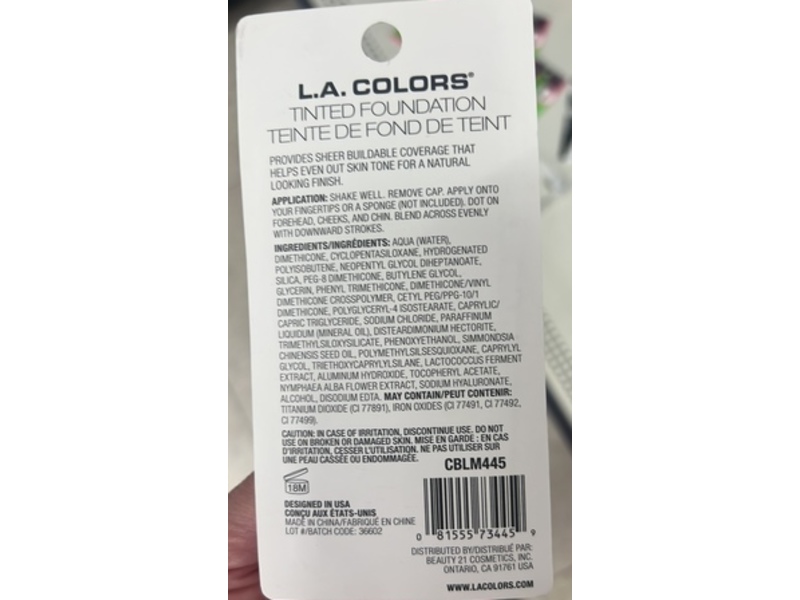 L.A. Colors Natural Skin Tint, Fair Beige, 1 fl oz/30 mL