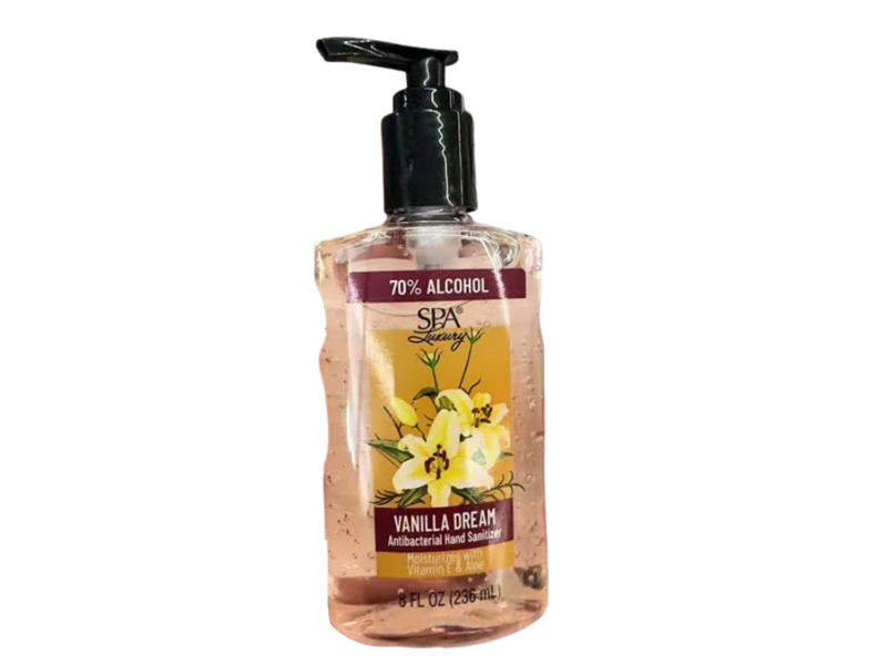 Spa Luxury Antibacterial Hand Sanitizer, Vanilla Dream, 8 fl oz/236 mL