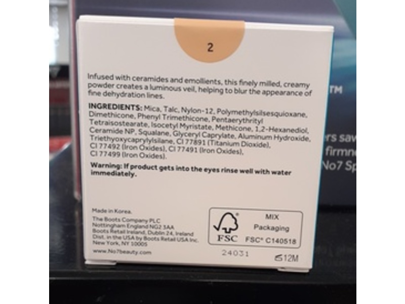 No 7 Hydral Luminous Ceramide Pressed Powder, 2, 0.31 oz/9 g